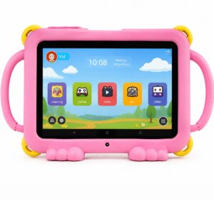 7 Inch HD Android Tablet with 32GB Storage & Shockproof Case- Pink